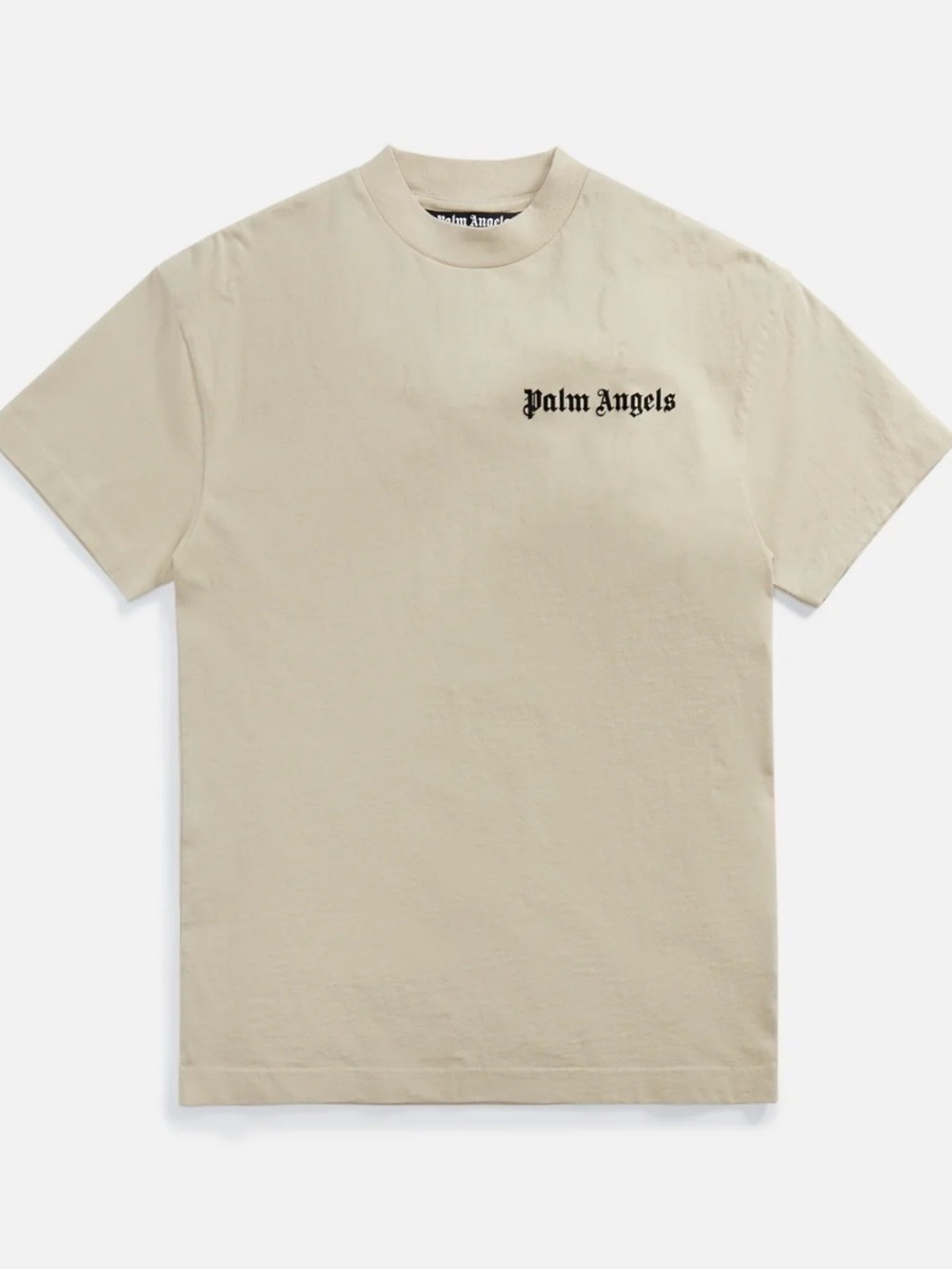Palm Angels Beige Short-Sleeve Logo Tee